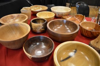 Wood turned bowls by Tom Canada at the Winter Art Market