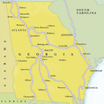 Map of Dixie Highway in GA