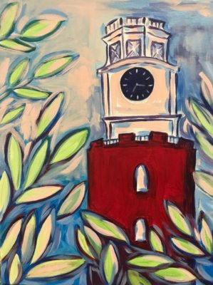 clocktower painting by Kristi Kent