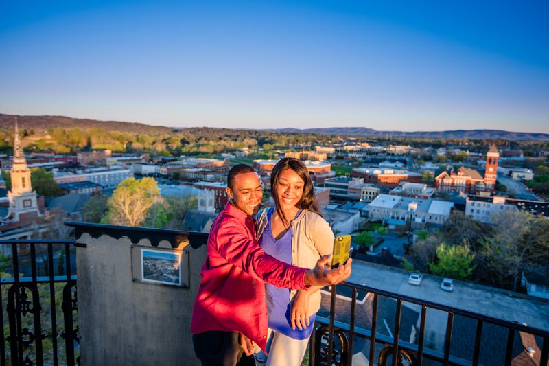 selfie from top of Rome Clocktower