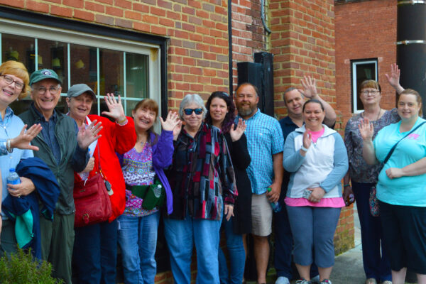 downtown walking tour group