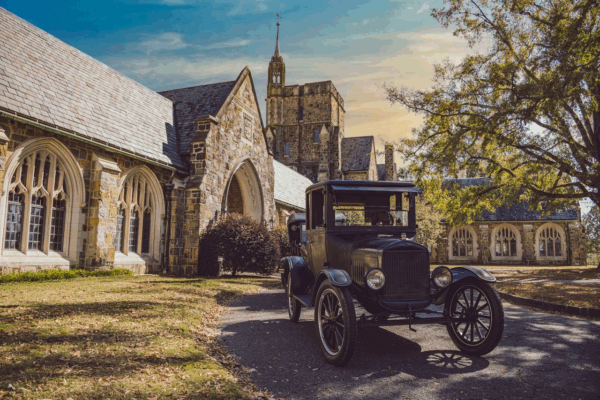 Ford Buildings and old car