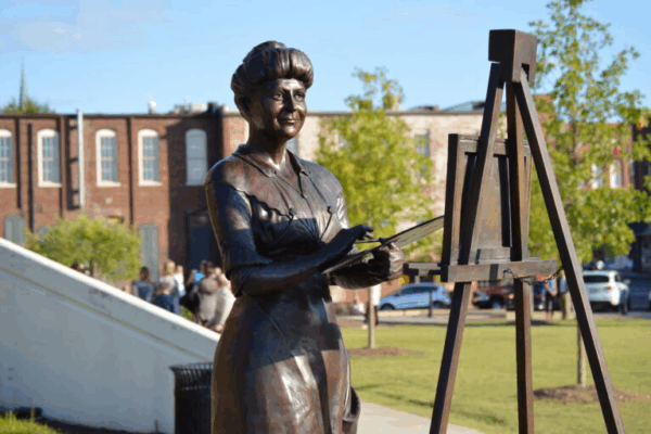 ellen axson wilson statue at town green