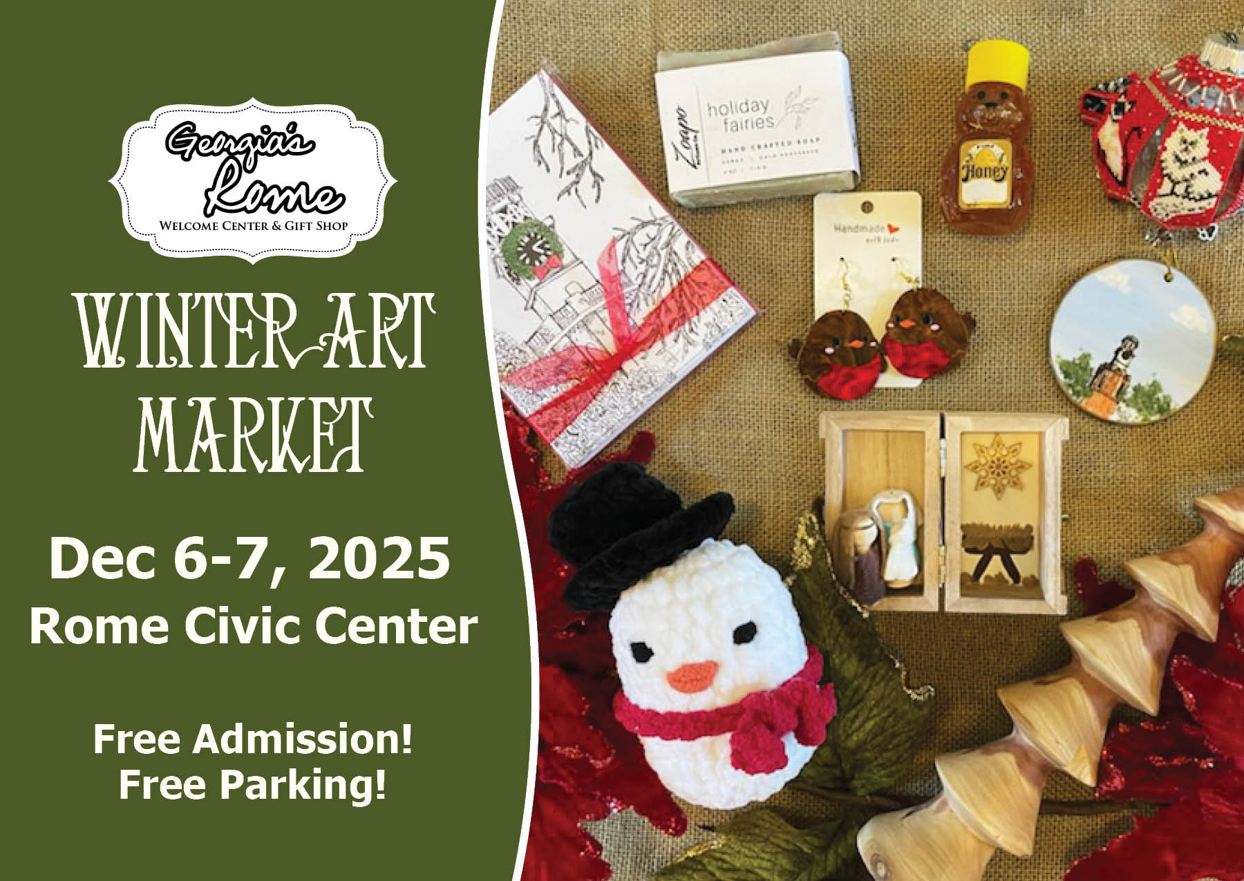 post card winter art market 2025