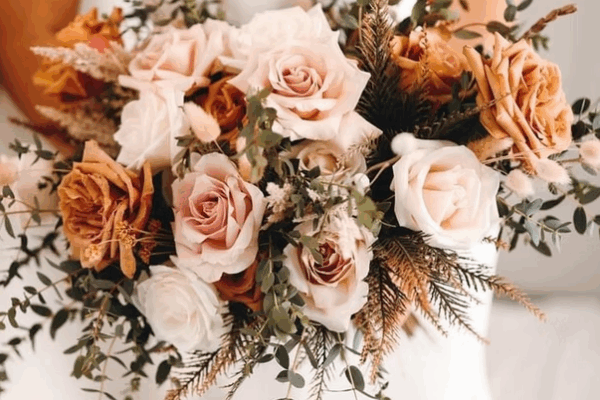 roots and willow flowers