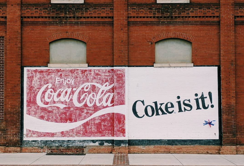 coke mural in downtown rome