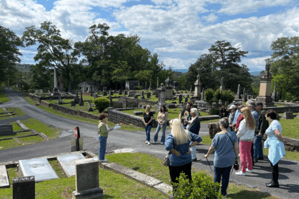 guided tour at myrtle hill cemetery