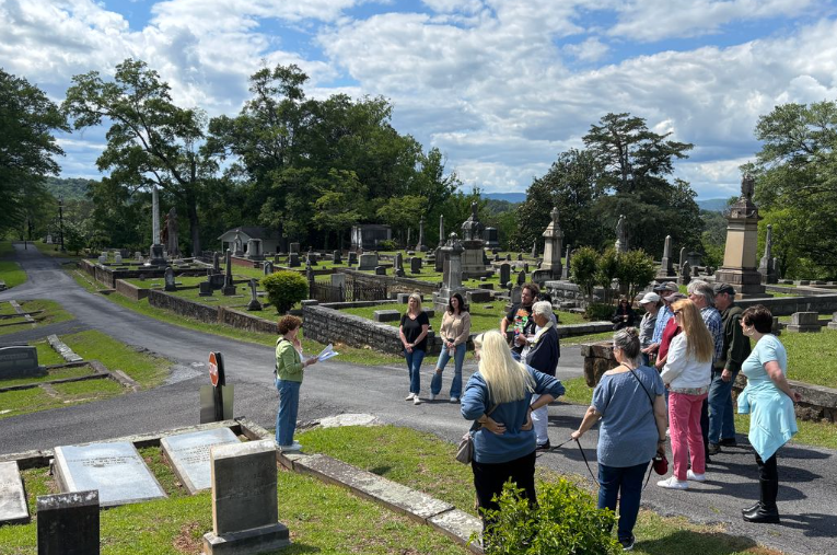 guided tour at myrtle hill cemetery