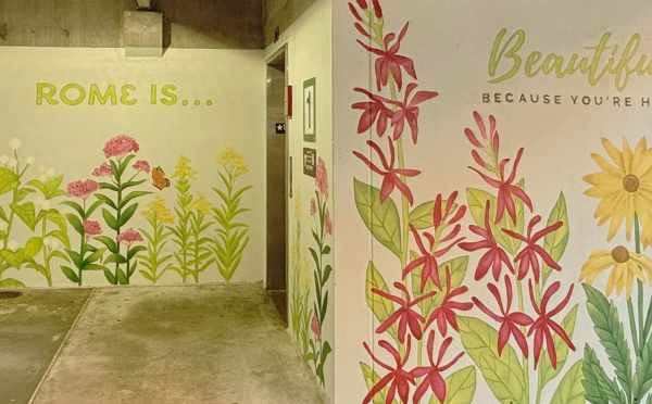 rome is beautiful mural