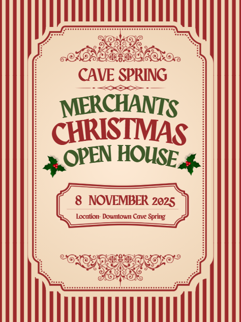open house in cave spring christmas