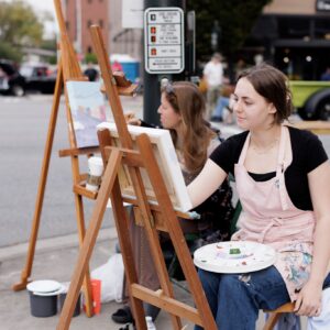 Georgia's Rome Plein Air Artist Showcase artists at work