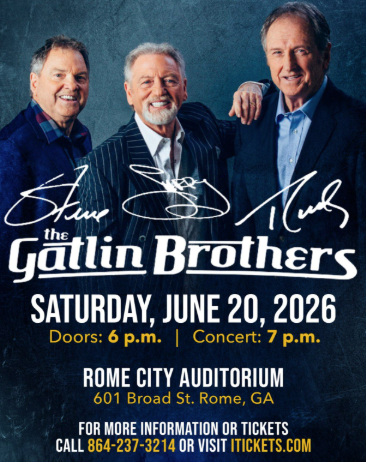 the gatlin brothers at rome city hall