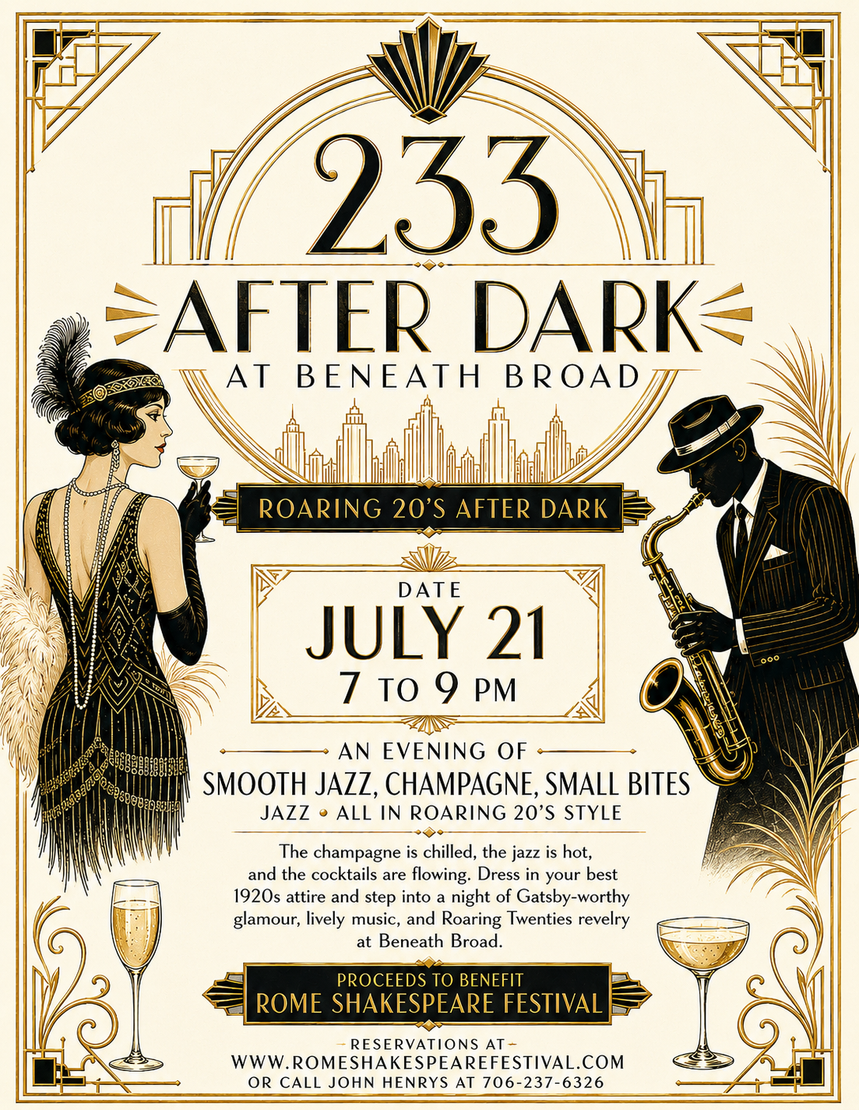 233 after dark rome shakespeare fundraiser